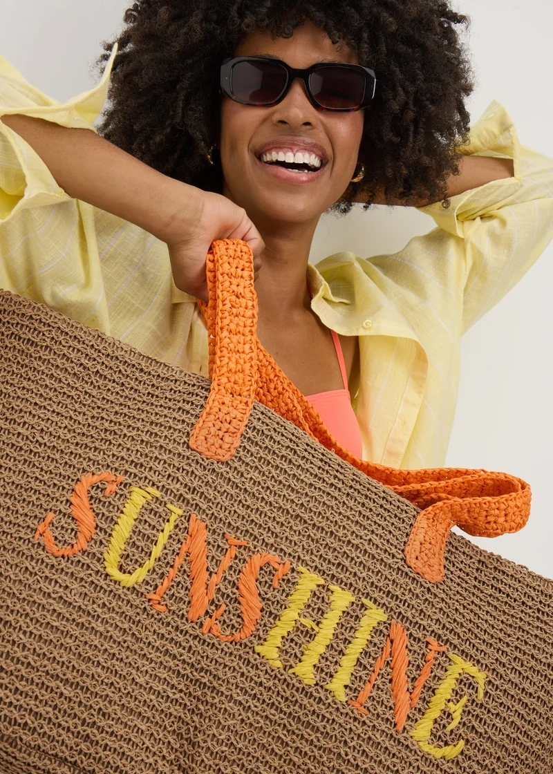 Matalan Natural Sunshine Beach Bag