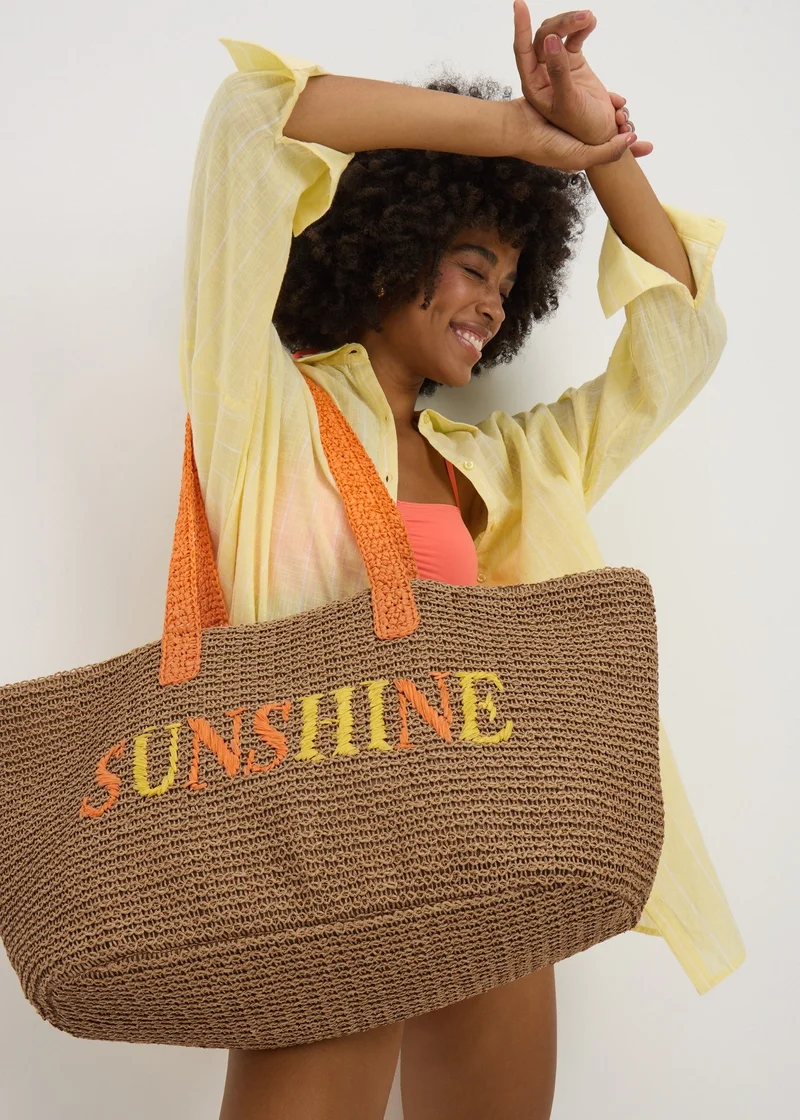 Matalan Natural Sunshine Beach Bag