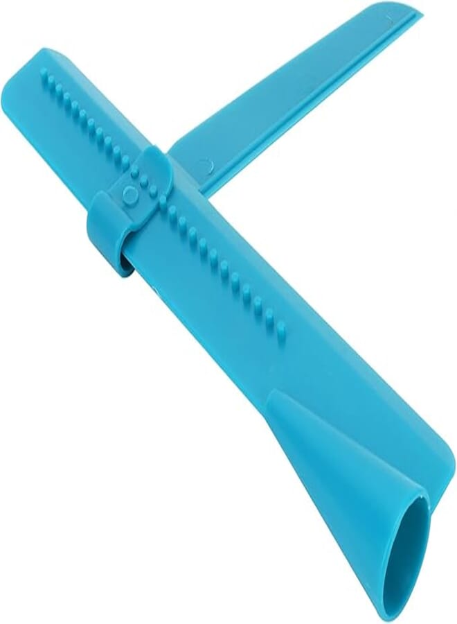 Acouto Cream Scraper, 2Pcs/Set Adjustable Height Cream Scraper Small Cake Smoother Tool Plastic Sawtooth Cake Scraper set for Kitchen Home Bakery(blue)