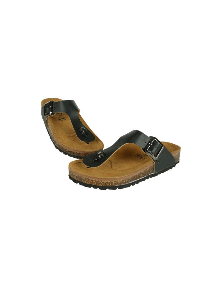 BiOCHIC - Biochic Ladies Slim Thong Sandals 012-445 31830Q-Black - Image 1