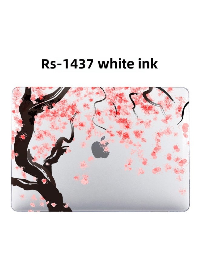 For Macbookpro Protective Case 14 Inch Air13 Transparent Computer Protective Case M2 Apple Laptop Case-Color:RS-1437 White Ink-Applicable Model:M-M4 Pro16（A2485/A2780/A2991/A3403/A3186）  - Image 1