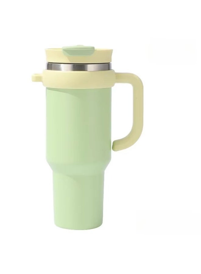 Meetion Tumbler Water Bottle BPA-Free Hot/Cold Insulated Reusable Insulated Cup With Handle and Straw High Quality 40oz Stainless Steel Insulated Cup for Home Office Gym  - Image 1