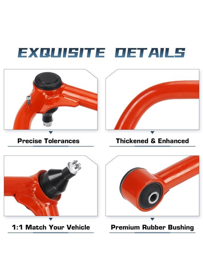 Autsurles 2-4in Front Upper Control Arms with Ball Joint for Toyota Sequoia Tundra 2007-2023, Adaption 2-4in Lift Suspension Kit Adjustable Control Arm, Replacement OEM Factory Suspension Arms 2 PCS - Image 5