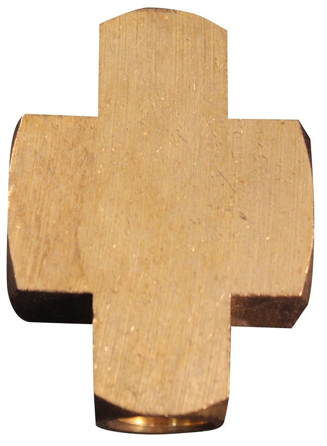 Milton S-656 1/4" FNPT Brass Cross Hose Fitting - Image 2