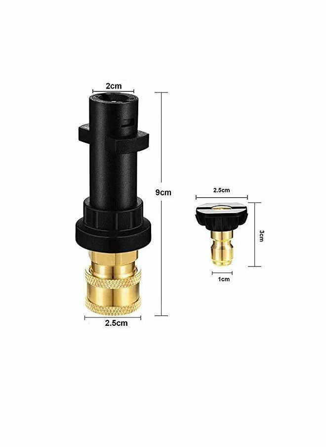 Y&D - High Pressure Washer Gun Adapter 1/4" Spray Nozzle Tips Sets Brass Female Quick Connector for Karcher K2 - K7 Series - Image 1