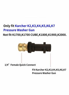 Y&D High Pressure Washer Gun Adapter 1/4" Spray Nozzle Tips Sets Brass Female Quick Connector for Karcher K2 - K7 Series  - Image 5