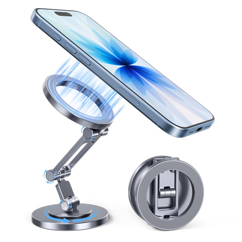 Itramax Dual Magnetic Ring Phone Holder,360Â° Rotating Adjustable Mag/Safe iPhone Stand,Double Magnet Zinc Alloy Car Phone Mount for iPhone 17 Air 16 15 14 13 Pro Max,Galaxy S25 S24 S23,Gym,Golf Cart - Image 1