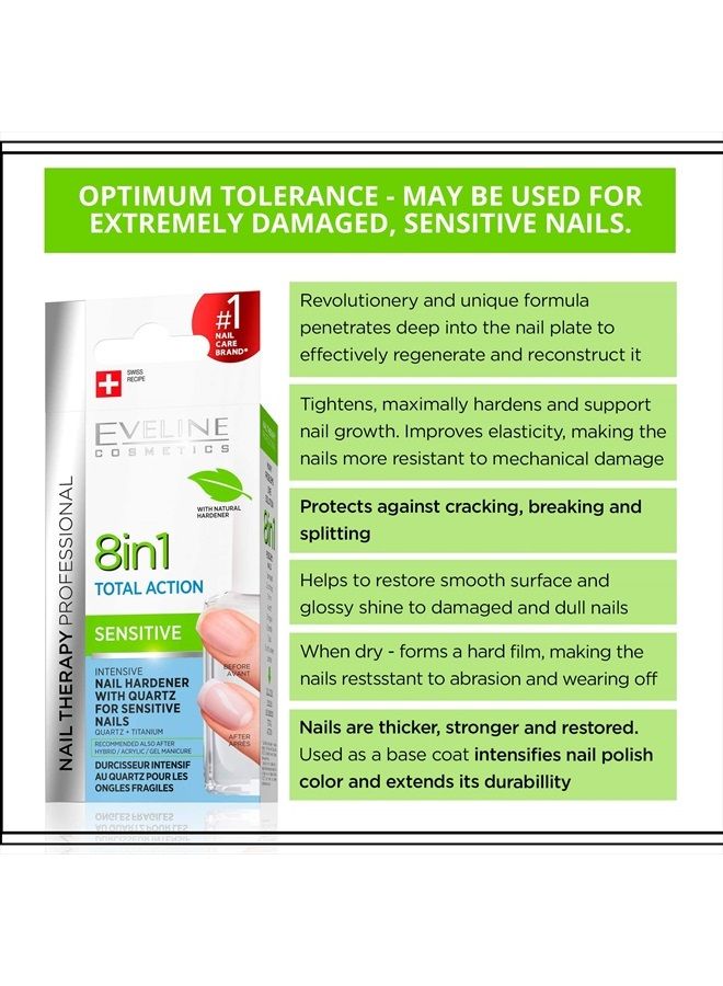 EVELINE COSMETICS علاج الأظافر المكثف 8 في 1 ومكيف حساس - Image 4