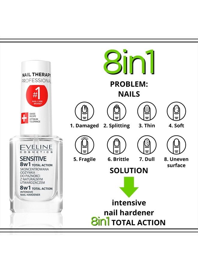 EVELINE COSMETICS علاج الأظافر المكثف 8 في 1 ومكيف حساس - Image 2