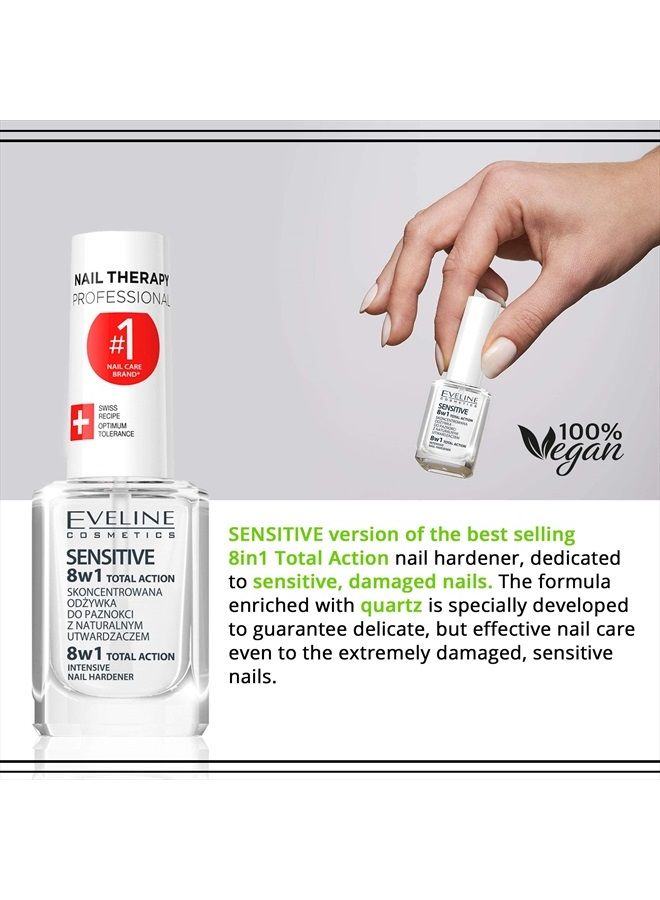 EVELINE COSMETICS علاج الأظافر المكثف 8 في 1 ومكيف حساس - Image 3