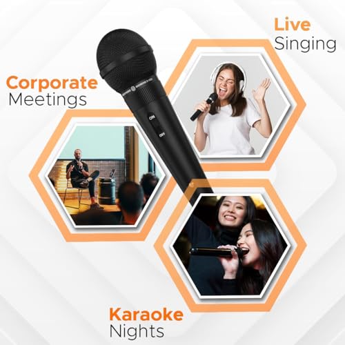 DIGIMORE Professional Cardioid Dynamic Microphone | Wired Mic with 20ft XLR Cable & Mic Holder | for Vocals, Singing, Karaoke, Live Performance, Studio, PA System, Stage, Recording (D-1020) - Image 4