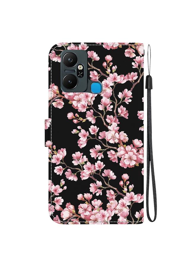 اس-توب جراب لهاتف Infinix Smart 6 Plus مصنوع من الجلد برسومات ملونة وملمس كريستالي - Image 3