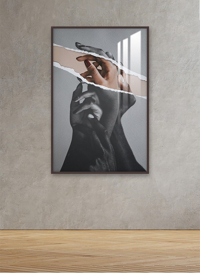 Marktna Decorative Wall Art Painting 120X80Cm With Modern Design Gold Frame And A Transparent Acrylic Layer 0.5Kg - Image 1