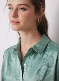 women'secret Long Jacquard Satin Pajama  - Image 2