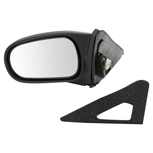 TRQ Driver Side Power Mirror Smooth Black Paint to Match Compatible with 1996-2000 Honda Civic Coupe HO1320102 - Image 5