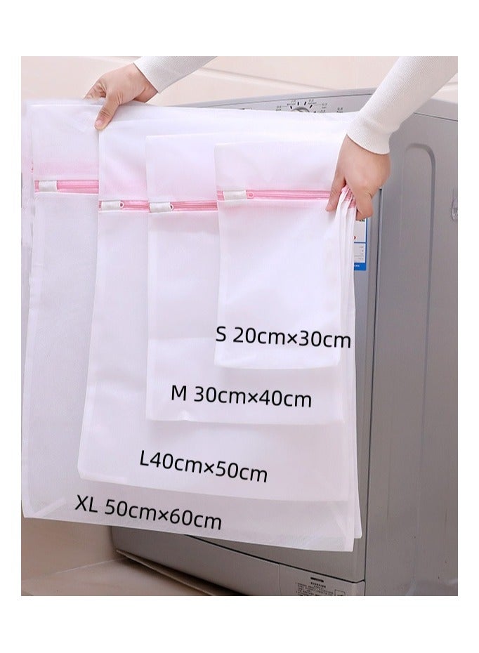 7Pcs Large Size Thickened Laundry Bags Reusable Durable Honeycomb Mesh  Laundry Bag ,  with Premium Zipper，Travel Organizer for Underwear, Clothes, Jeans, Bath Towels, Socks (XL×2 L×2 M×2 S×1)  - Image 3