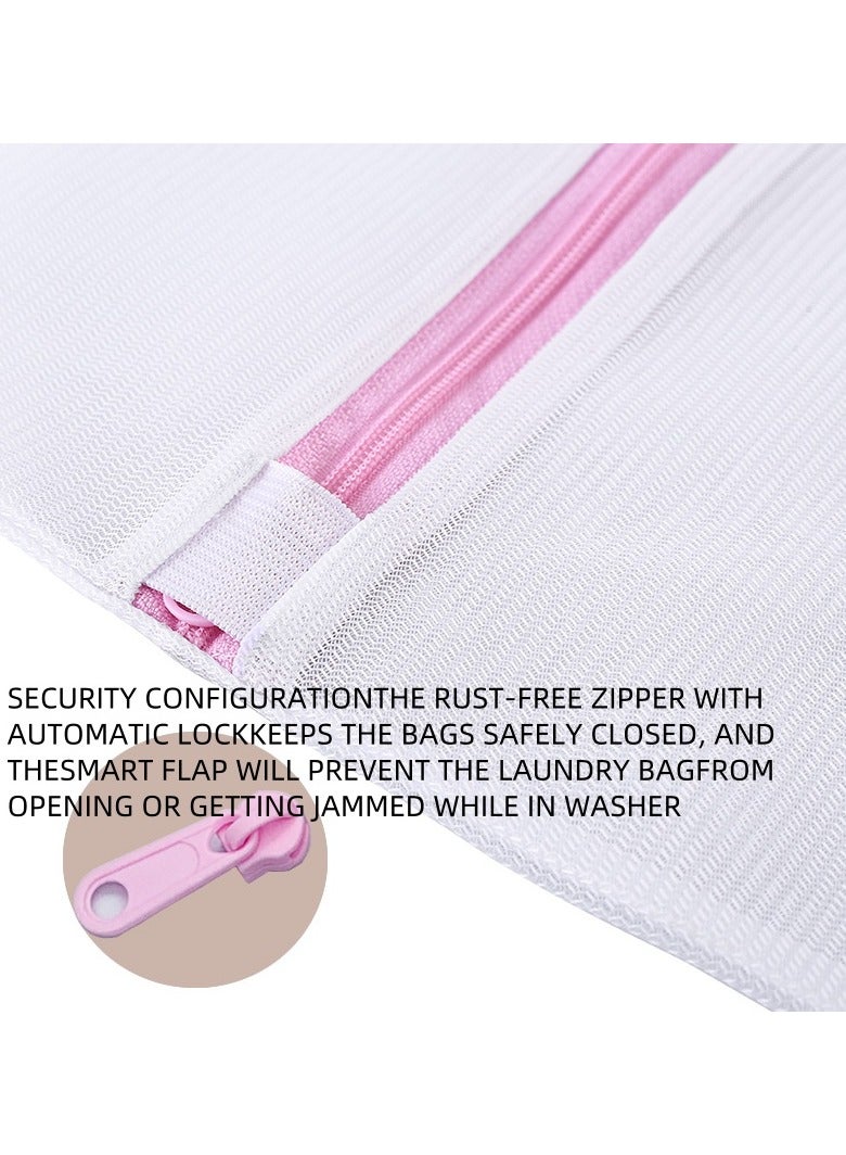 7Pcs Large Size Thickened Laundry Bags Reusable Durable Honeycomb Mesh  Laundry Bag ,  with Premium Zipper，Travel Organizer for Underwear, Clothes, Jeans, Bath Towels, Socks (XL×2 L×2 M×2 S×1)  - Image 4