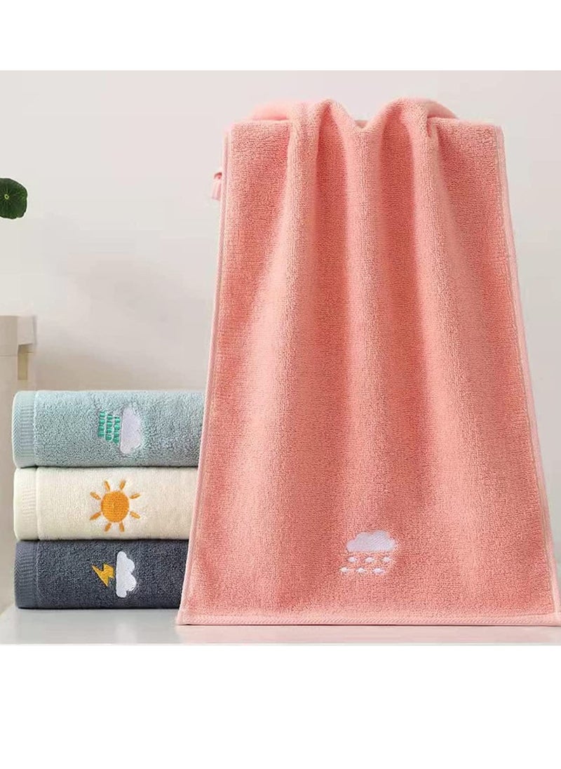 Y&D Hand Towels for Bathroom Set 4 Piece, 100% Cotton Bath Towel, Face Towel Soft Highly Absorbent Adults and Children Kitchen, 14x29 Inch (Pink White Blue Gray)  - Image 5