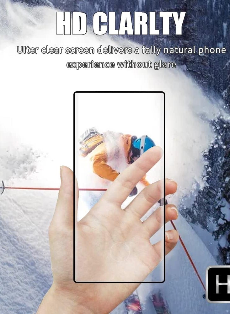 SOLARAE Screen Protector for Galaxy S22 Ultra Screen Protector and Camera Lens Protector, Tempered Glass Film, Support Fingerprint Unlock, 9H Hardness, 3D Curvature, HD Anti-Scratch (2+2 Pack) - Image 3