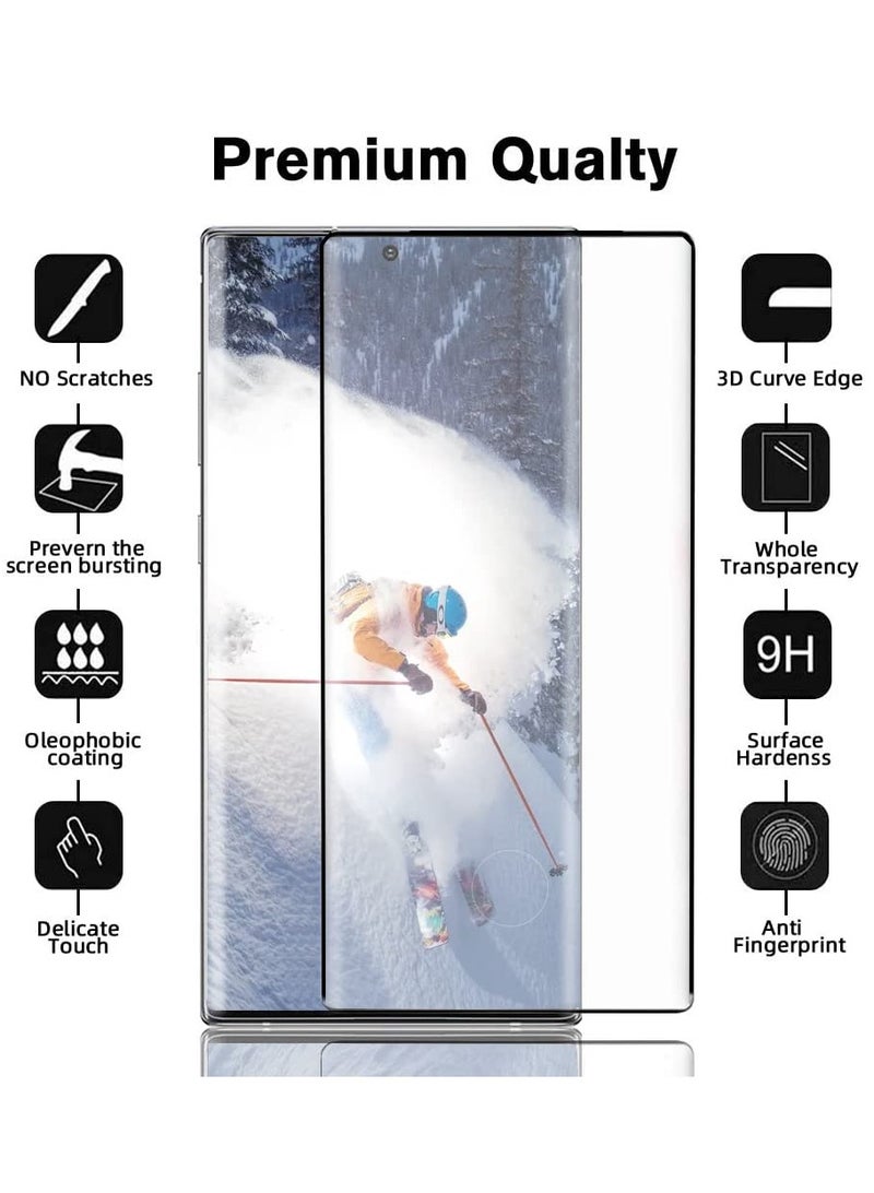 SOLARAE Screen Protector for Galaxy S22 Ultra Screen Protector and Camera Lens Protector, Tempered Glass Film, Support Fingerprint Unlock, 9H Hardness, 3D Curvature, HD Anti-Scratch (2+2 Pack) - Image 2
