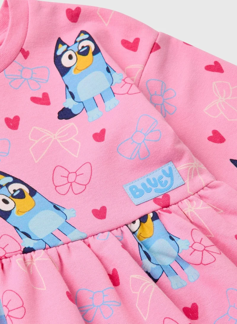 ماتلان Bluey Girls Pink Sweater Dress