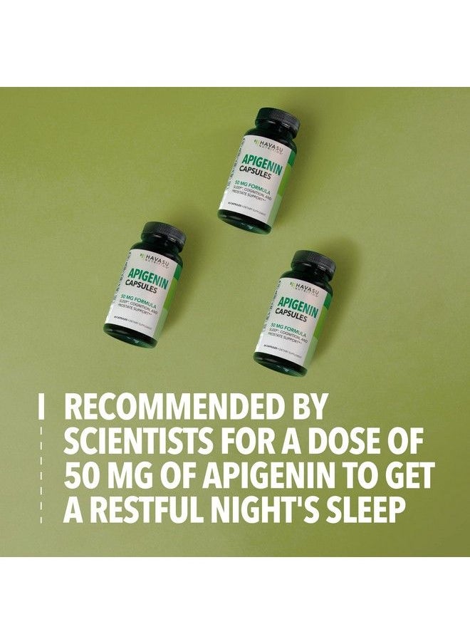 Havasu Nutrition - Apigenin 50Mg Supplement For Sleep Cognition  Natural Prostate Support For Men  Andrew Huberman Sleep Cocktail Supplement For Relaxation  Sleep Support  Nongmo Apigenin Mood Supplements - Image 1