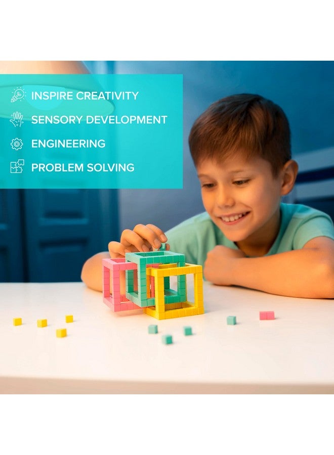 PIXIO Sweet - Tiny Magnetic Blocks Building Toy In The Pixel Art Style With Free App - 5/16" Plastic Cubes With 6 Magnets Inside - Open Ended Toy - Creativity Toy For Ages 6+ - 60Pcs - Image 3