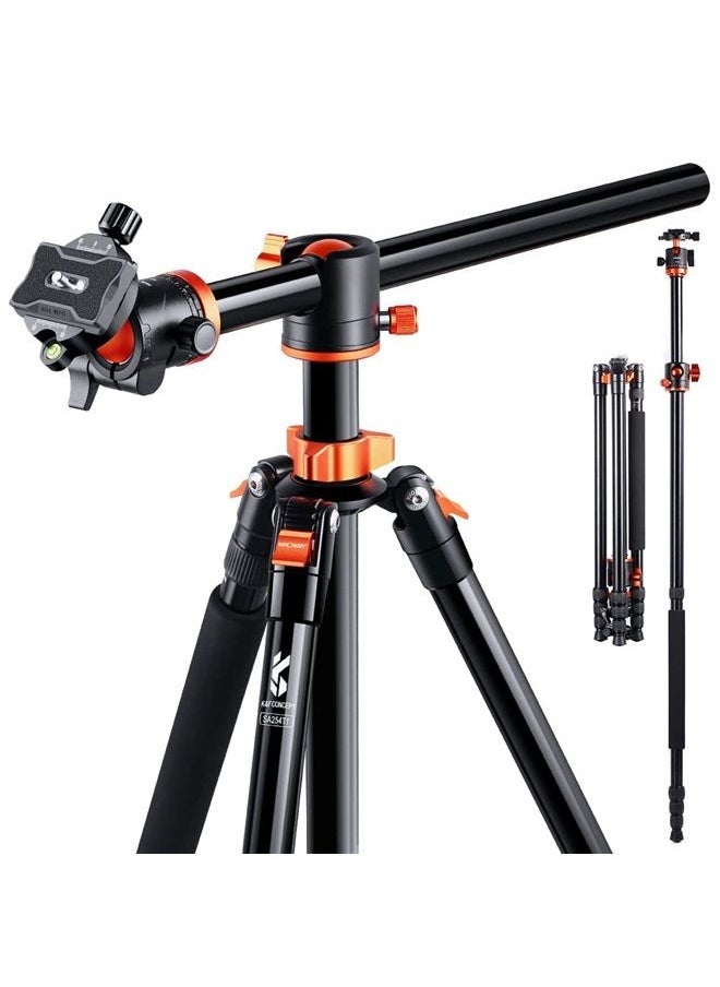 K&F Concept 94 Inch Camera Tripods 4 Section Ultra High Aluminum Professional Detachable Monopod Tripod with 360 Degree Ball Head Quick Release Plate for DSLR SLR Cameras T254A8+BH-28L (SA254T1) 