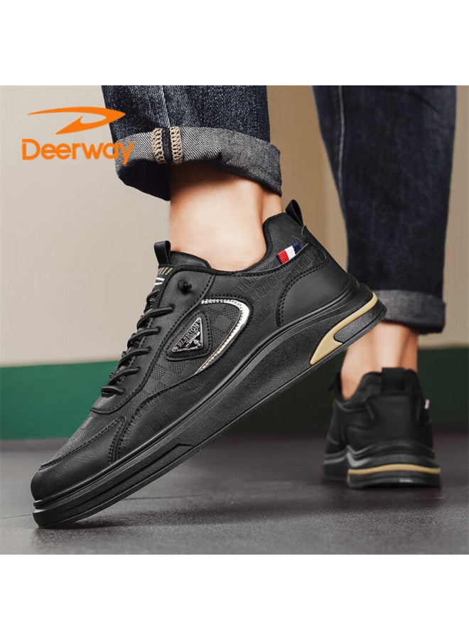 Deerway Men's Shoes  Autumn Winter Casual British Style Fashion Sneakers Black Size 41 - Image 2