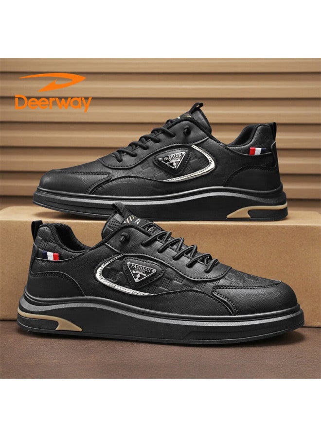 Deerway Men's Shoes  Autumn Winter Casual British Style Fashion Sneakers Black Size 41 - Image 1
