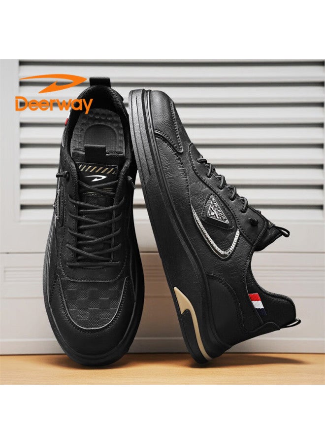 Deerway Men's Shoes  Autumn Winter Casual British Style Fashion Sneakers Black Size 41 - Image 5