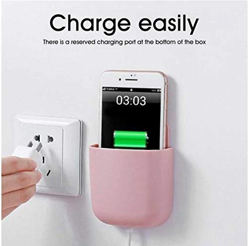 Zyomatiq Multipurpose Wall Mounted Storage Organizer Case for Remote MobilePhone Charger Plug Holder Statinory Rack Toothbrush Stand for Home Office Pack of 4 Pcs - Image 3