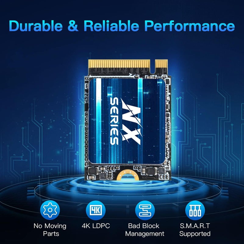512GB M.2 2230 SSD, M.2 NVMe SSD Gen3x4 - Read Speed up to 3500mb/s,PCIe3.0 Internal SSD Compatible with Steam Deck/Microsoft Surface Pro 8 / Laptop 3 - Image 4