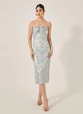 Styli light blue and gold brocade