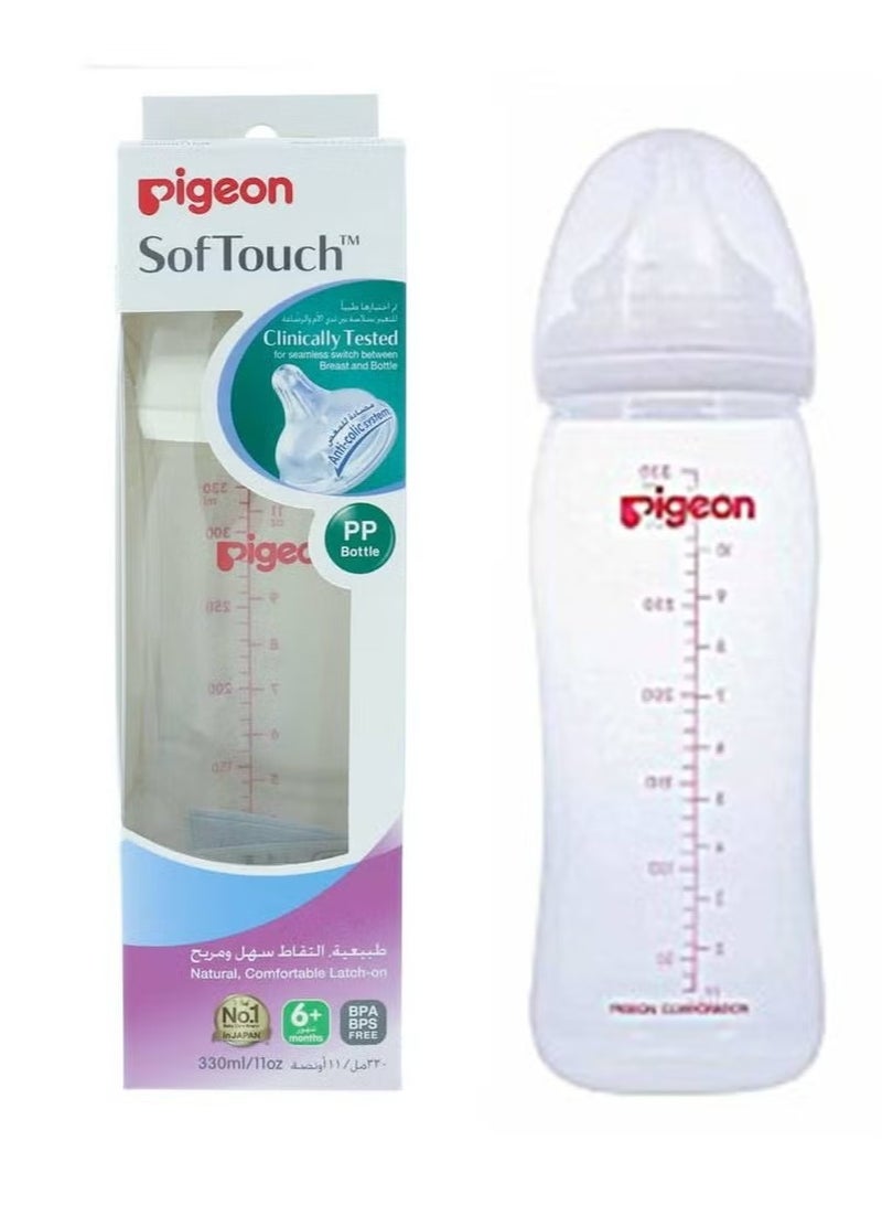 pigeon Softouch Peristaltic Plus Glass Bottle 240Ml Wide Neck Glass - Image 1