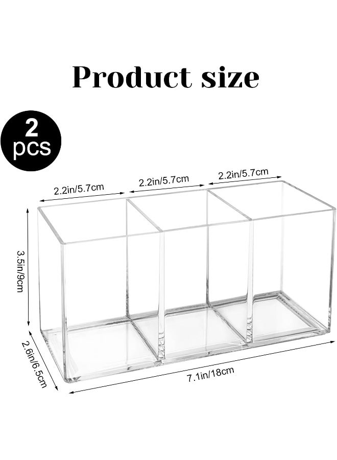 TPGP 2Pack Acrylic Cutlery Storage Organizer, Plastic Cutlery Utensil Holder Storage Organizer Caddy for Kitchen Countertop Organization - Holds Fork, Knife, Spoon, Silverware Tableware Storage Box - Image 2