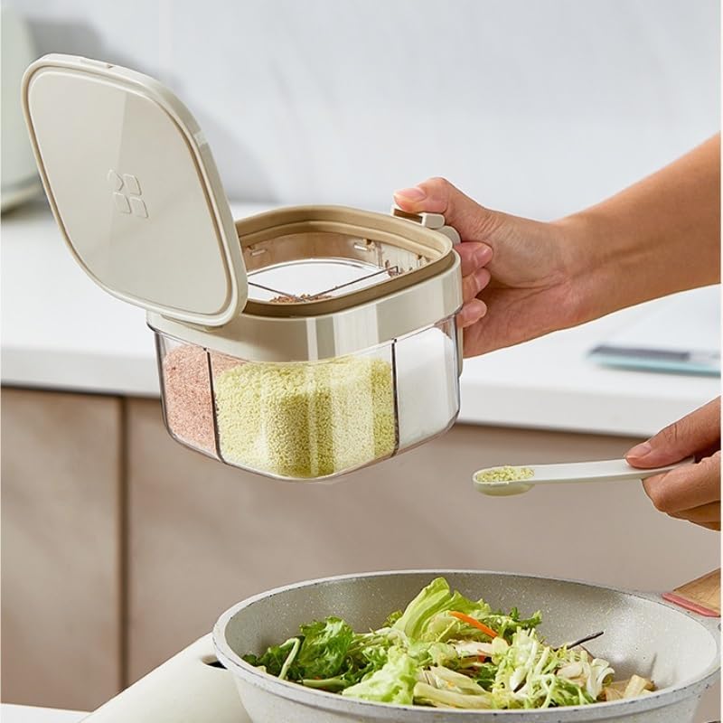 Seasoning Box Kitchen Use Salt Jar Multi Compartment Container Storage - Image 4