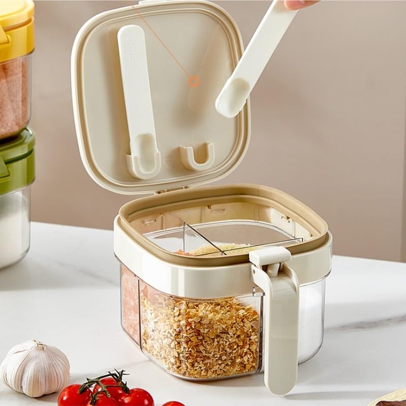 Seasoning Box Kitchen Use Salt Jar Multi Compartment Container Storage - Image 3