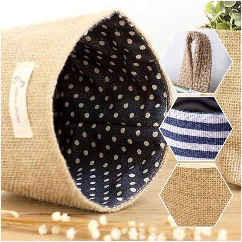 6 Pcs Mini Hanging Storage Bags - Cotton Linen Wall-Hanging Baskets for Organizing Small Items - Image 5