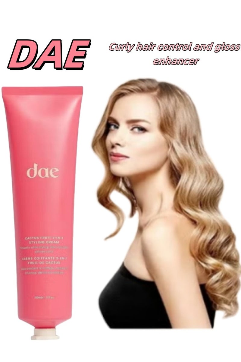 DAE Cactus Fruit 3-in-1 Styling Cream – Heat Protectant for Smoothing, Blowout Prep & Curl Definition | Frizz Control & Shine Enhancer | Vegan, Sulfate-Free (5 oz) - Image 1