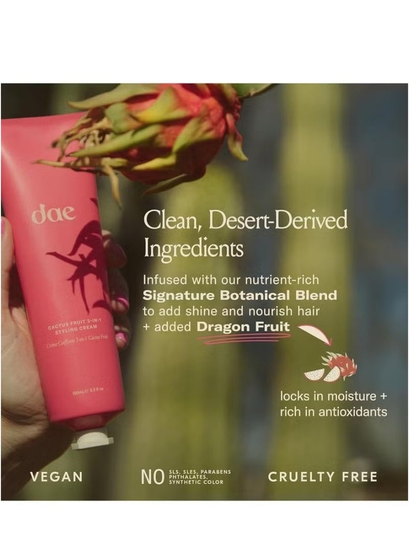DAE Cactus Fruit 3-in-1 Styling Cream – Heat Protectant for Smoothing, Blowout Prep & Curl Definition | Frizz Control & Shine Enhancer | Vegan, Sulfate-Free (5 oz) - Image 5