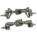 DJX CNC Aluminum RC Front Rear Portal Axles Set 4mm Extended Complete Axles for 118 RC Rock Crawler Redcat Ascent18 Upgrades PartsGunmetal - Image 4