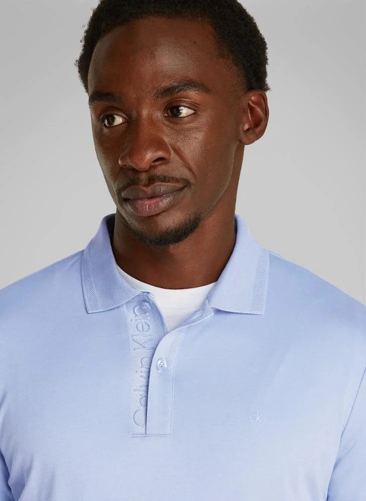 CALVIN KLEIN Texture Collar Short Sleeve Polo
