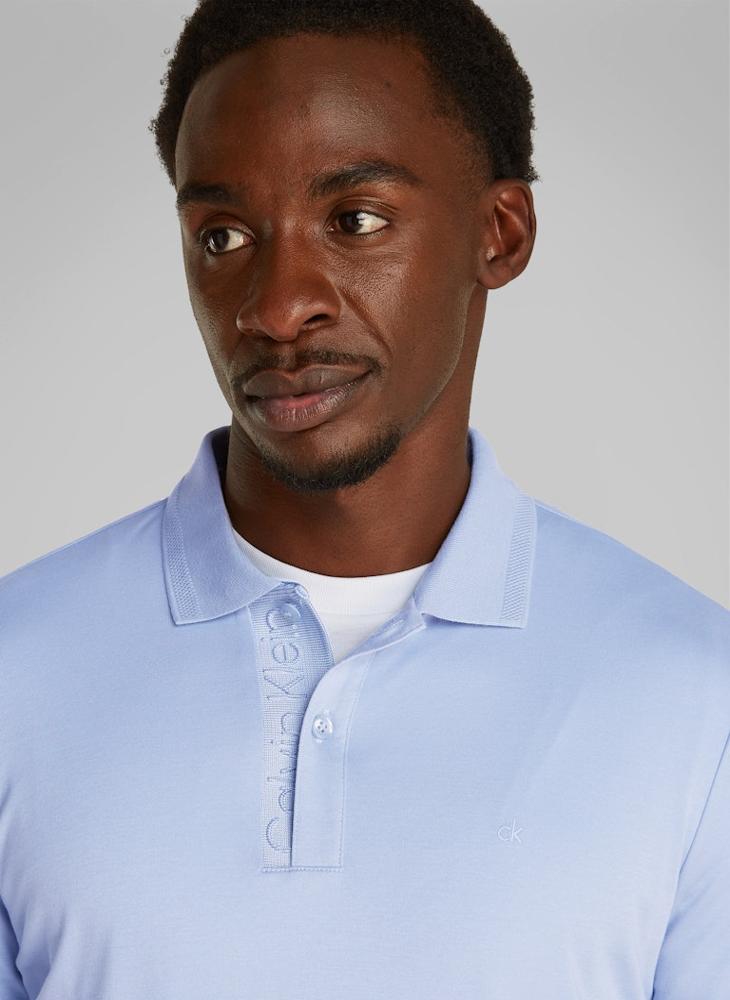 CALVIN KLEIN Texture Collar Short Sleeve Polo  - Image 3