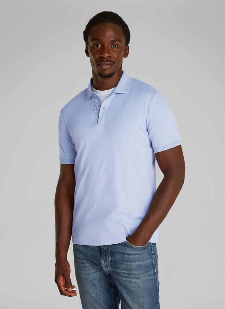 CALVIN KLEIN Texture Collar Short Sleeve Polo  - Image 1