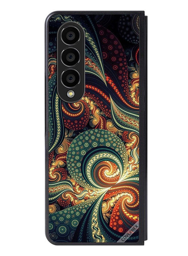 Covernex Protective Case Cover For Samsung Galaxy Z Fold 4 Mandala Vintage Pattern - Image 1
