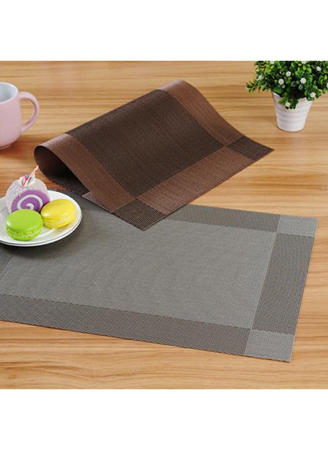Generic - European Style PVC Placemat Diagonal Double Color Non-Slip Heat-Resistant Dining Table Insulation Bowl Plate Mat Western Food Insulation Mat Coaster-Color:Champagne Light Coffee Diagonal# C1D87#-Specifications:It Is Recommended To 300 A Box Multiple Order. - Image 1