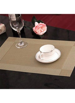 European Style PVC Placemat Diagonal Double Color Non-Slip Heat-Resistant Dining Table Insulation Bowl Plate Mat Western Food Insulation Mat Coaster-Color:Champagne Light Coffee Diagonal# C1D87#-Specifications:It Is Recommended To 300 A Box Multiple Order.