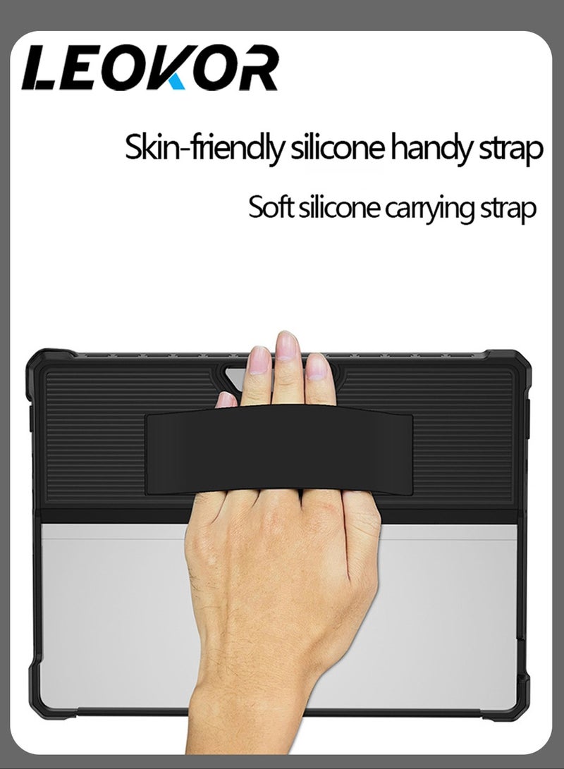 ليوكور حافظة كمبيوتر لوحي لجهاز Microsoft Surface Pro 9 مع حزام كتف وحامل قلم، متينة ومقاومة للصدمات ومقاومة للسقوط (أسود) - Image 5