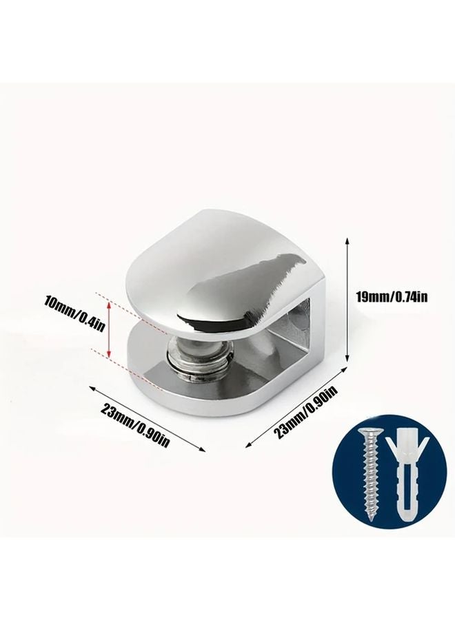 Chrome Plated Cabinet Clamps For 8 10mm Glass Shelves Bathroom Accessories - Image 1